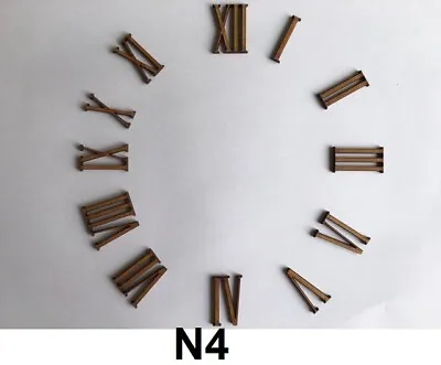 12 X CLOCK FACE 60MM ROMAN NUMERAL NUMBERS WOODEN MDF BLANK CRAFT EMBELLISHMENT • £3.80