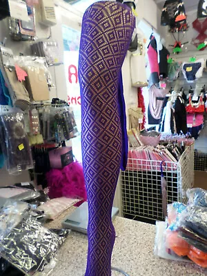£3.45 • Buy Diamond Patterned Tights. Blue/purple/black/grey. One Size. Sku 290