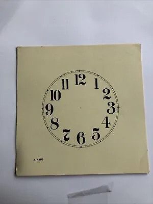 Vtg Paper Clock Dial Face Arabic Numbers Time Track 4  Ivory Color A-400  • $12.99