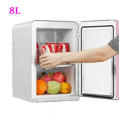 Portable 8L Mini Beauty Fridge Pink Tabeltop Makeup Cosmetic Cooler For Bedroom • $58.99