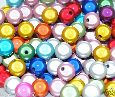 3D Round Acrylic Miracle Acrylic Beads In Various Sizes Singel & Double Colours • £1.99