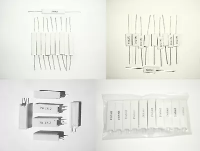 10x 0.33R/0.5R/5R/10R/3K6/1K/22K/47K Wire Wound Resistors Ceramic 5% 5W/7W/10W • $3.85