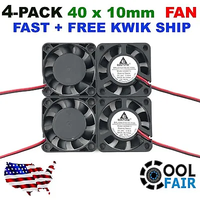 24V 40mm Cooling Case Fan 4010 40x40x10mm DC RepRap 3D Printer 2-Pin 4 Pcs • $10.75