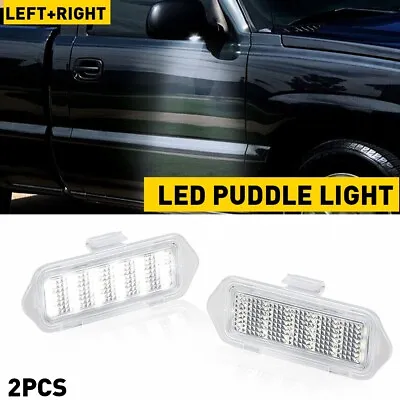 LED Side Mirror Puddle Lights For 03-06 Escalade Silverado Suburban Tahoe Sierra • $17.09