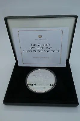 Queen Elizabeth II 88th Birthday Silver Proof 5oz Coin - Limited Edition • £149.99