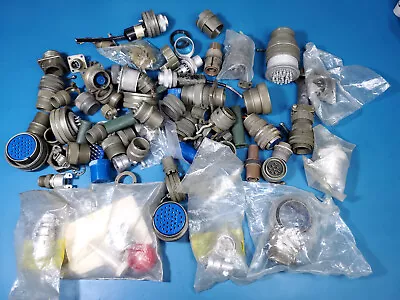 Mixed Lot Of Amphenol Military Spec Male & Female Connector Parts Lot • $109.99