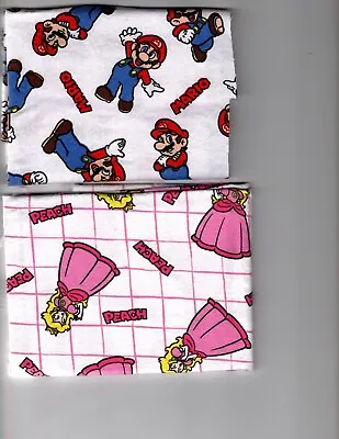 Super Mario Brothers  TWO True FQs And THREE Quilting Size Pieces • $15.50