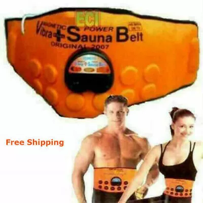 BesT Electric Vibrating Slimming Sauna Belt Waist Fat Burning Magnetic Massager • $36.99