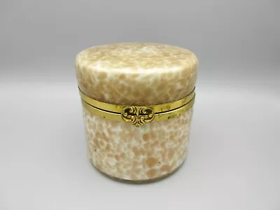 Vintage Murano Glass Gold Spot Dresser Box Casket • $185