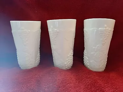 Vintage Indiana Harvest Colony Milk Glass Tumbler Coolers -3 Pieces • $21