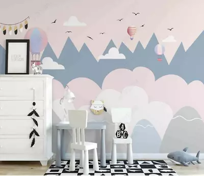 3D Cartoon Mountain Cloud Self-adhesive Removable Wallpaper Murals Wall 298 • $38.60