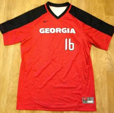 Nike Georgia Bulldogs DQT Vapor Baseball Game Jersey Men's Large Red Black708187 • $12.10