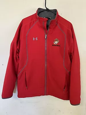 Men’s Small Under Armour Full Zip Jacket Marine Corps USMC • $15