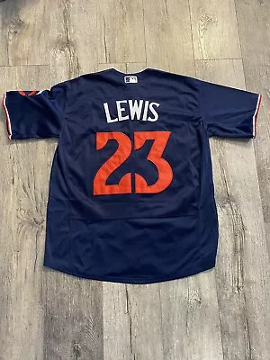 Men’s Minnesota Twins #23 Royce Lewis Stitched Navy Jersey - Size L • $74