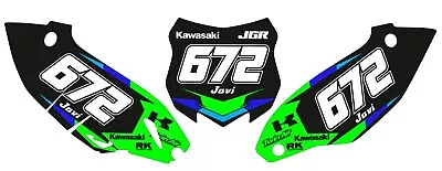 Number Plate Graphics For 2012-2015 Kawasaki KXF450 KX450f KX 450f Decals • $65.74