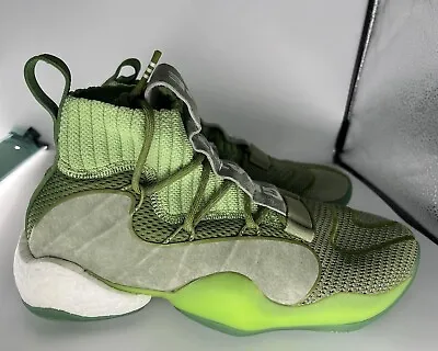 New Adidas PW Crazy BYW PRD Size 10.5 Green Men's Basketball Shoes Style EG7729 • $74.99