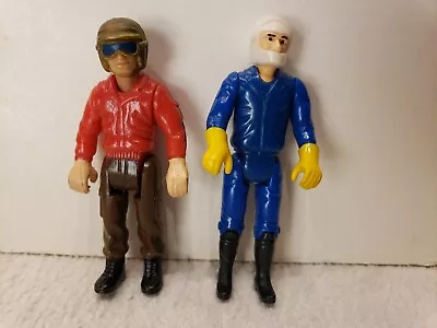 Vintage Tootsie Toy Motorcycle Man Driver Action Figure Plus Extra Figure • $10.90