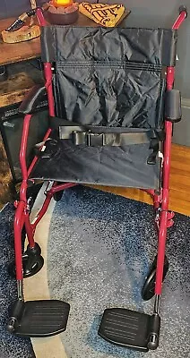 Medline Ultralight Transport Wheelchair 19” Wide Seat Folding Transport Chair • $79.99