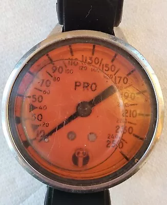 Vintage Aqua Lung U S Divers PRO  Wrist Guage With Orange Face • $89