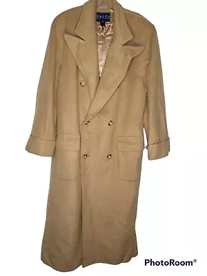$119.99 • Buy Vintage Ralph Lauren Camel Hair Coat Women’s Size 14 Beige See Description