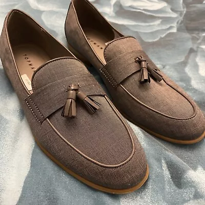 £7.50 • Buy Mens Blue Check Tassel Loafers Size 11