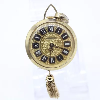 Vintage LUCERNE Swiss Pendant Watch Womens Gold Tone Art Deco Stainless Steel 50 • $32.50