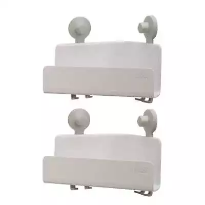 Joseph Joseph EasyStore Corner Shower Caddy 2 Pack Size 26.5X13.5X24.5 In White • $78.99