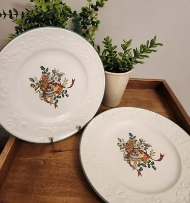 Pair Of NEW MIKASA  DB901  HOLIDAY SEASON   Dinner Plates - New W/tags • $54.97