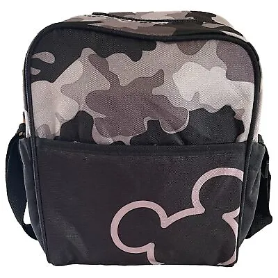 Disney Black & Brown Camo Mickey Mouse Mini Camouflage Diaper Bag • $19.99