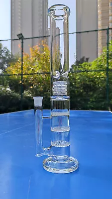$38.99 • Buy 16 Inches Clear Straight Glass Water Pipe Bongs Hookah Beaker Bong Bubbler