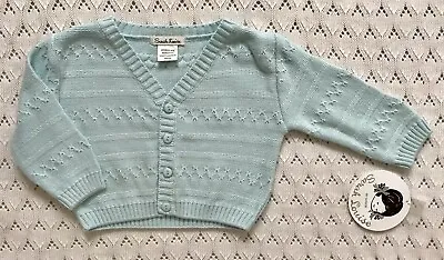 £14 • Buy Sarah Louise Boys Aqua Blue Knitted Cardigan. 6 Months. Never Worn. 