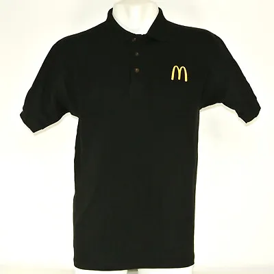 McDONALD'S Hamburgers Employee Uniform Polo Shirt Black Size M Medium NEW • $28.32