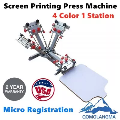 4 Color T-shirt Silk Screen Printing Press Machine With Micro Registration • $476.87