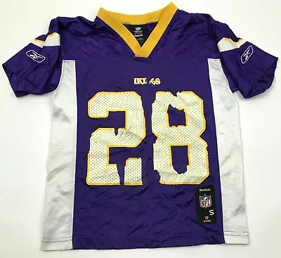 Reebok Adrian Peterson Minnesota Vikings Football Jersey Youth Size Small 8 NFL • $3.75