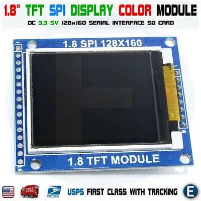 1.8 Inch Serial SPI TFT LCD Module Display 128x160 Dot Matrix 3.3V 5V SD Card • $6.43