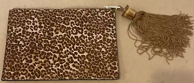 Vince Camuto Animal Print Clutch Purse Handbag With Tassel • $24.99