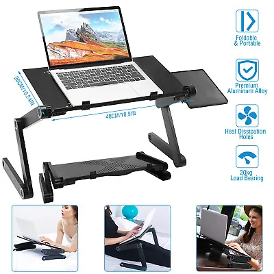 360° Adjustable Laptop Table Stand Lap Sofa Bed Tray Foldable PC Notebook Desk • $27.69