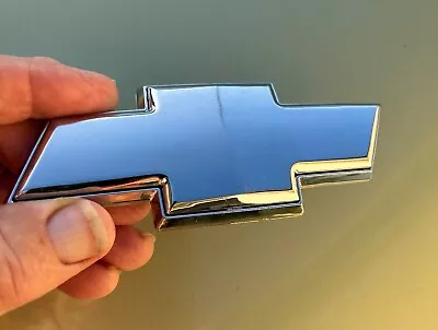 CHEVROLET CHROME BOWTIE BADGE Silver Emblem Fit Chev Holden Or Man Cave RARE! • $19.95