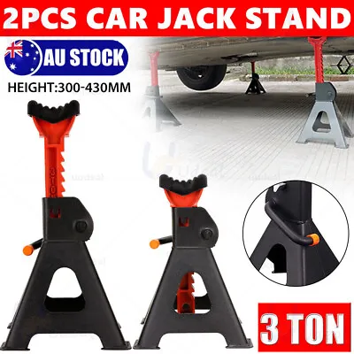 3T Car Adjustable Truck Jack Stand Ratchet Floor Lifting Hoist Heavy Duty Steel • $52.99