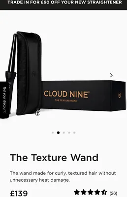 £45 • Buy Cloud Nine 9 Texture Wand Curling Tong