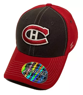 Zephyr NHL Montreal Canadiens RARE “ZH  Curved Bill Stretch Fit Hat BRAND NWT • $75