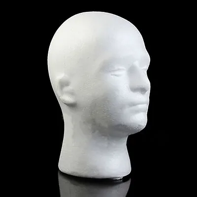 £6.50 • Buy Male Styrofoam Foam Mannequin Manikin Head Model  Glasses Hat Display Stand