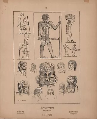 £10.15 • Buy Egypt - Ancient And Medieval Empire - 1925 Costume Plate