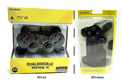 Brand New Sony Playstation 2 PS2 Wired Controller Black Free Fast Shipping • $29.99