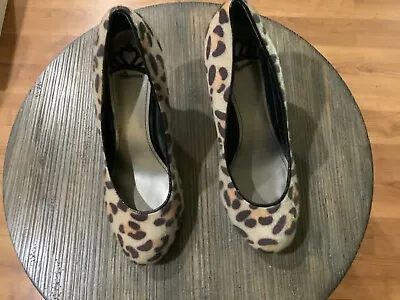 $24.99 • Buy Fergalicious By Fergie Shoes Leopard Print Heels Size 8