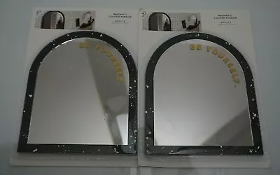 (Set Of 2) U Brands Locker Style Magnetic Locker Mirror 8.25”L X 7”W • $14.99