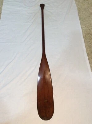 Vintage Arrow Beavertail Canoe 60” Paddle W/Label-Very Beautifully Stained Wood • $99