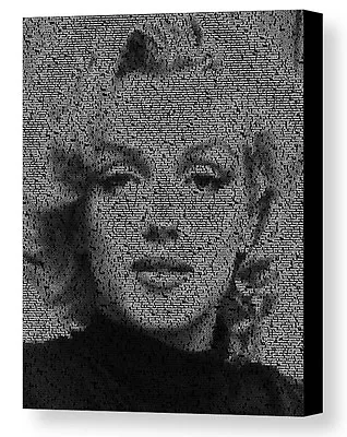 Marilyn Monroe Quotes Mosaic AMAZING Framed 9X11 Limited Edition Art W/COA • $19.99