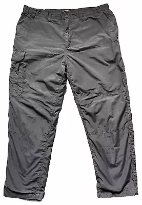 CRAGHOPPERS Men’s Kiwi Fleece Lined Hiking Trousers W38 L32 Grey￼ Walking Pants • £19.99