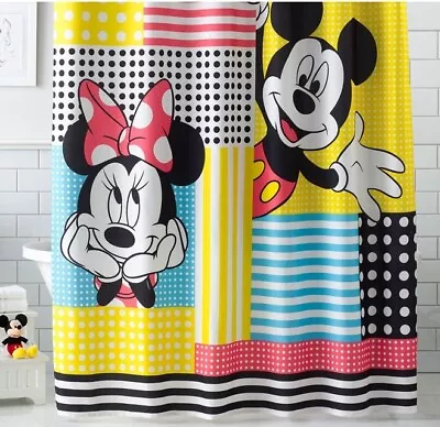 Disney Minnie & Mickey Mouse Shower Curtain Jumping Beans • $25